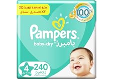 Pampers Baby-Dry, Size 4, 9-14 kg, Double Giant Box, 240 Diapers