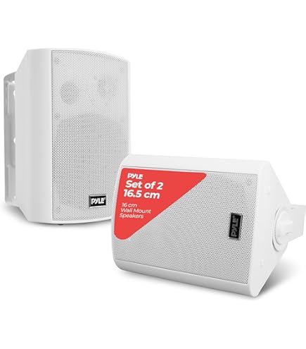 Power Dynamics BC65V Speaker Set 150 Watt, 100 Volt, 8 Ohm Indoor And Outdoor Speakers, Speaker Boxes IP56, 2-Way Speaker, In- Outdoor Speaker, Installation Speaker