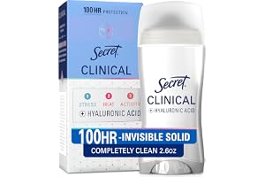 Hemlig klinisk styrka deodorant och antiperspirant för kvinnor, osynlig solid, komplett rengöring, 60 ml.