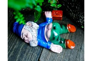 ESTEFANLO Nani da giardino creativi ubriachi da giardino, decorazione per esterni, scultura esterna, nano, statua, statua, statua, decorazione da giardino, per prato, cortile, balcone, veranda, terrazza