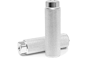 QIQN Pedane Bici Pedale BMX in Lega di Alluminio Antiscivolo Picchetti Bike Universali per Bicicletta Mountain Bike 2 pezzi Argento