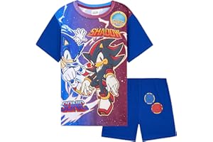 Get Trend Pijama Niño Shadow Pijama Verano Cómodo y Transpirable Pantalones Cortos y Camiseta Regalo para Niños
