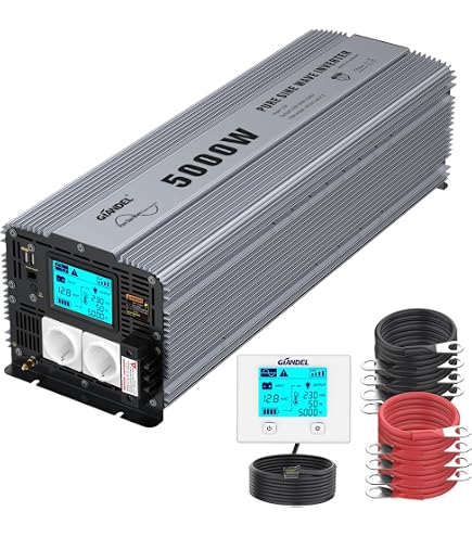 Wechselrichter Mit USB LCD EDECOA Reiner Sinus Spannungswandler