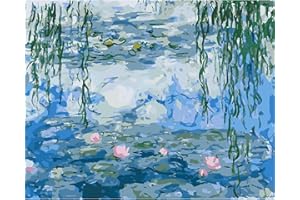 YSCOLOR Dipingere Con I Numeri Per Adulti Monet Ninfea Fai Da Te Kit Di Pittura A Olio Su Tela Per Principianti Decorazione Della Parete Di Casa Regali 40X50cm