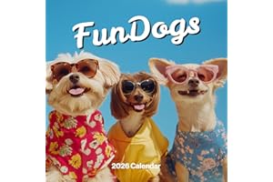 Dog Calendar 2026 - Funny Dog Wall Calendar 2026. Large 12 Month, Month to View with Notes & Checklist Pages, UK Made by Fun Pugs