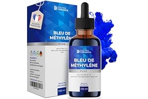 Detox Organica Bleu de Methylene Pur 100ml [ Qualité Pharmaceutique - flacon Pipette ] Solution aqueuse 1% Premium, 100% USP - Fabriqué, Testé et certifié laboratoire Allemagne