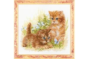 Riolis, Kit per Punto Croce, 25 x 25 cm, Motivo: Gattini