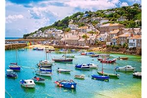 DKIJOYS Mousehole Harbour Jigsaw Puzzles for Adults 1000 Jigsaws Mousehole Village Jigsaws 1000 Pieces for Adults Gifts