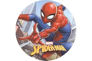 Dekora - Decoration Gateau Anniversaire Spiderman Feuille Azyme - 20 cm Diametre