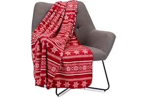 Celebright Manta de forro polar de Navidad – Grande de 50 x 60 pulgadas (127 x 152 cm) manta de microfibra esponjosa para cama, sofá y sofá – Calentador de invierno cómodo y acogedor – Scandi Nordic