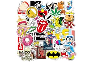 SANMATIC 100 adesivi Tendenze per valigia, skateboard, laptop, computer, bottiglie d'acqua, auto, ragazzi, ragazze, decalcomania, impermeabile