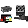 KakapopoTCG TC-A5 Black Lockable Storage Case with Sliding Divider Walls for TCG, Deck Box, Card Games, MTG, Magic, Yugioh, Keyforge, FaB, Flesh and Blood, Dominion, Trading Cards, Board Games