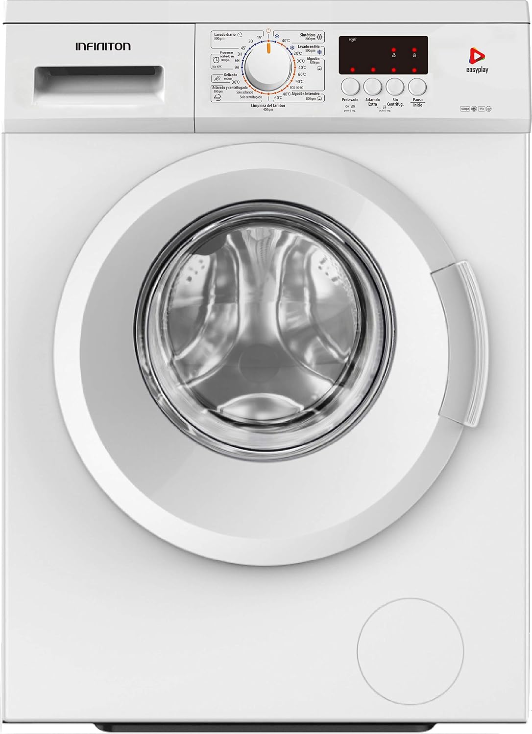 LAVADORA INFINITON WM-603 CARGA FRONTAL (6 kg, A++, 1000 rpm, 23 PROGRAMAS, EASYPLAY, INDEPENDIENTE)