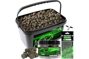 Angel-Berger Magic Baits Halibut Lot de granulés dans un seau