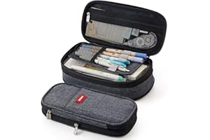 Dusor Federmäppchen Junge, Mäppchen Einschulung Junge Teenager, Federtasche Junge Teenager, Große Kapazität Federmappe Jungen, Pencil Case Mit Reißverschluss Etui, Schlamppermäppchen Jungen (Beige2)