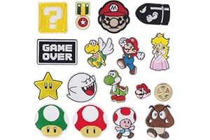 OOSHEON 17 Stück Patches zum Aufbügeln,Bügel Patches,Flicken zum Aufbügeln Kinder,Aufnäher Patches Erwachsene,Bügelaufkleber Kleidung,Bügelbilder für Textilien,Taschen Jeans T-Shirt Bügelflicken