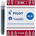 PILOT Namiki IC100 Fountain Pen Ink Cartridges, Blue, 12-Pack (69101)