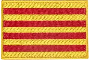 Parche Bordado de Bandera de Comunidades de España con parte trasera de gancho y bucle by Elitex Training (Cataluña)