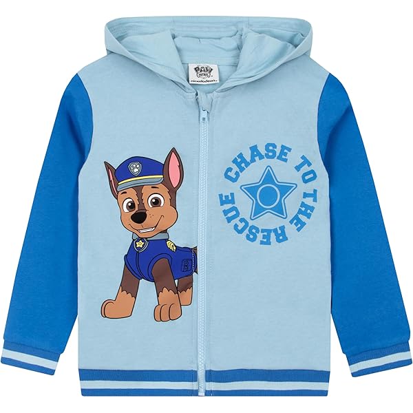 Sweat Zippé Garçon Pat' Patrouille - Motif Marshall, Capuche, Manches Et Ourlet Côtelés