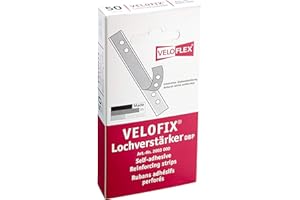 Veloflex 2003000 Wzmacniacz Otworów, Biały/Żółty, 50 Sztuk