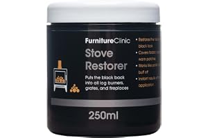 Furniture Clinic Stove Restorer - Restores The Natural Matt Black Colour on Log Burners, Iron Grates, & Fireplaces. Works Lik