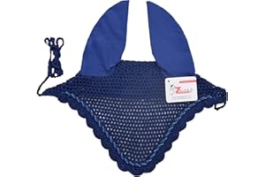 Zainee Sports - Voile à dos anti-mouches pour chevaux, bonnet avec filet en coton respirant, chapeau équestre