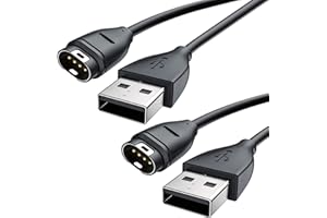Ancable Ladekabel für Garmin Uhr Fenix 5, 2 Stück 1M USB-Ladekabel Schnellladung Datenkabel für Garmin Fenix 5 5X 5X Plus 5 Plus 5S 5S Plus 6X 6 6S Vivoactive 3 4 4S, Vivomove 3 3S, usw.