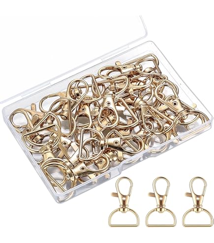 15 Moschettoni Girevoli In Metallo - Oro, 1 Pollice, Per Borse, Portachiavi E Fai Da Te - Foto 6