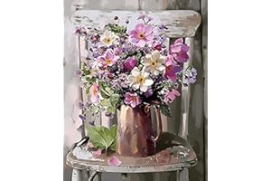 Kaieteur Pintura por números para adultos, kit de pintura al óleo en lienzo para niños con pinceles, pigmento acrílico, pintura de dibujo, 16 x 20 pulgadas