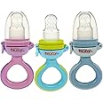 Nuby Twist N' Feed Infant First Foods Feeder with Hygienic Cover: 10M+, Colors May Vary, Multi