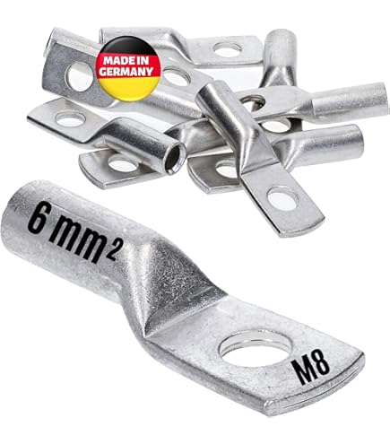 Capicorda Tubolari Ad Angolo KA10-L10 - 50 Mm², M10, 90° - In Rame Stagnato - Senza Foro Di Vista - Made In Germany - Foto 10