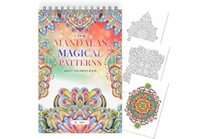 Finoly Mandalas Malbuch für Erwachsene Kreativitat und Achtsamkeit | Ausmalbuch für Erwachsene Reduzieren Stress | Mandala Buch für erwachsene A4 | Premium Papier Spiralbindung (Tag)