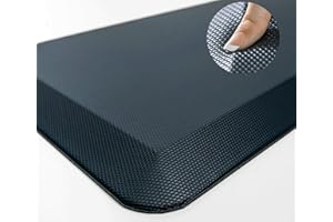 SKY MAT Sky Solutions Oasis Anti Fatigue Mat - Cushioned 3/4 Inch Comfort Floor Mats for Kitchen, Office & Garage - Padded Pad for Office - Non Slip Foam Cushion for Standing Desk (20" x 32", Navy)