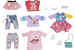 Zapf Creation 828809 BABY born City Fashion Set Puppenkleidung 43 cm, 12-teiliges Set