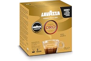 ‎LAVAZZA Lavazza, A Modo Mio Qualità Oro, 1 Packung mit 16 Kaffeekapseln, Ideal für einen Espresso mit floralen und fruchtigen Noten, 100% Arabica, Intensität 8/13, Mittlere Röstung