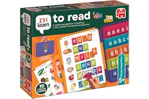 I Learn to Read - Word Learning Games for Kids - Improves Letter and Word Recognition, Spelling and Vocabulary Skills - 90 Exercises, 3 Difficulty Levels and Carry Case - Ages 5 Years Plus - Jumbo