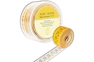 AGRI^HOME AGRI - HOME - Metro da sarta morbido con pratica custodia richiudibile in plastica rigida, centimetro professionale ideale per tutte le misurazioni, metro avvolgibile doppia graduazione (1,5m)