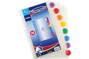 Viquel Round Color – Juego de 8 separadores de polipropileno A4
