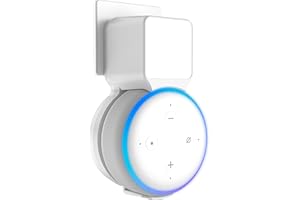 Stouchi Echo Dot - Soporte de Pared Compatible con Echo Dot de 3ª generación de Casquillos de Cable Integrado, Puerto de Audio