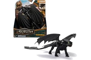 DREAMWORKS DRAGONS Dreamworks How to Train your Dragon, 22cm lange Basis-Drachenfigur Ohnezahn, Spielzeug für Kinder ab 4 Jahren