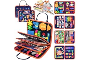 ZOOI Busy Board Montessori Toys for 1 Year Old, Busy Book for 1 2 3 4 Year Old, Toddler Toys Gifts for 1 2 3 Year Old Girl Boys, Christmas Stocking Fillers Kids