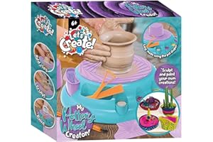 Sambro Juego de rueda de alfarero para niños + accesorios para rueda de alfarero