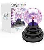 Buki - Lampada Al Plasma SP007, Sfera 13 Cm Con Effetti Di Luce, Reagisce Al Tocco E Ai Suoni, Include 5 Esperimenti Sull'elettricità, Per Ragazzi Dai 14 Anni