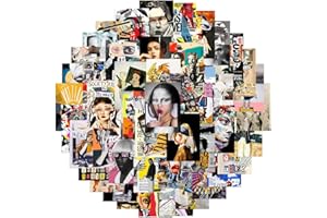 FANCICO 50 adesivi Collage d'arte per bottiglie d'acqua, adesivi in vinile, accessori per libri,laptop, diario, album per adulti e adolescenti ragazza