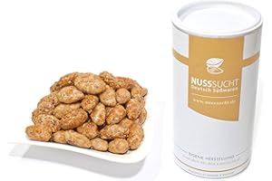 ‎NUSSSUCHT DEUTSCH SÜßWAREN Gebrannte Mandeln, Kirmes- mit Vanille Geschmack 250 Gr. Packung -ohne Zusatzstoffe