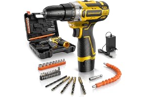 Tomahawk® Cordless Screwdriver & Drill Machine | 12V Light Duty | 28 Nm | 10mm (3/8") Keyless | For Wood, Plastic & Light Steel | Not For Walls | Screw Driver Kit Electric | Home Use | DMS-9000