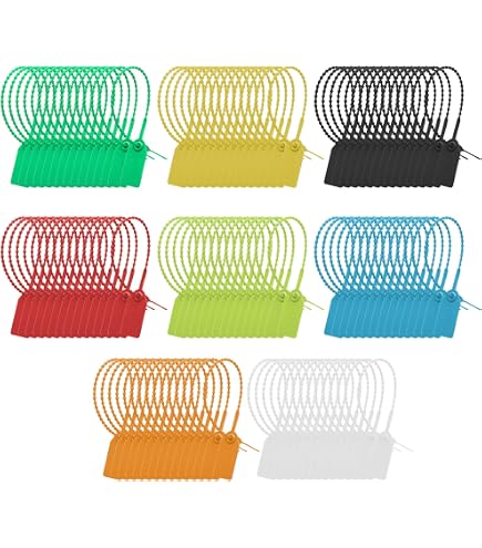 YuGtcen Kabelbinder Mit Etiketten – 100 Stück, Rot, Nylon, Selbstsichernd, Für Kabelmanagement & Organisation
