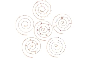 LOLIAS 6Pcs Chaîne Taille Chaîne Ventre pour Femme Bikini Taille Chaîne Papillon Paillettes Coquille Réglable Sexy Coloré Ventre Perles Chaîne Bohème été Plage Corps Bijoux