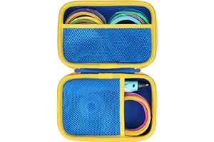 Lebakort Hard Case Compatible with SCRIB3D P1 3D Printing Pen / MYNT3D Super 3D Pen / 3Doodler Start 3D Printing Pen - Blue+Yellow (Only Case)