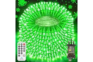 JXLEDAYY 403FT 1000 LED Outdoor Christmas Lights Decorations Fairy Lights Plug in Extra Long String Lights with Remote Timer 8 Modes for Outside Garden House Party Patio Yard Holiday Xmas Tree-Green